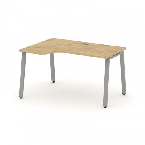 Style Project Стол рабочий эргоном. SN-6A.SPA-001(L) Антрацит/Металл Белый 1380*600/980*750 фото 12