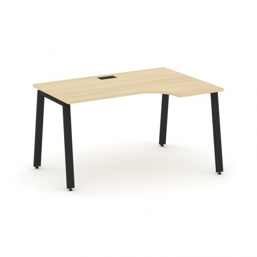 Style Project Стол рабочий эргоном. SN-6A.SPA-012(R) Тиквуд Светлый/Металл Антрацит 1580*700/980*750 фото 10