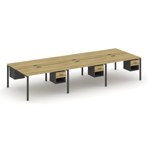 Бенч-система на 6 мест с подвесными тумбами Concept CN.DRS-158 фото 4