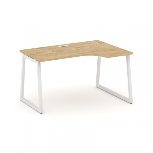 Style Project Стол рабочий эргоном. SN-4T1.SPA-002(R) Акация Лорка/Металл Антрацит/Заглушка Пластик фото 3