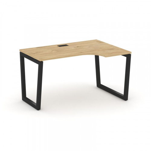 Style Project Стол рабочий эргоном. SN-5T2.SPA-002(R) Акация Лорка/Металл Антрацит/Заглушка Пластик Style Project Стол рабочий эргоном. SN-5T2.SPA-002(R) Акация Лорка/Металл Антрацит/Заглушка Пластик