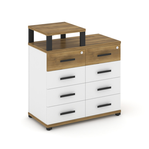 Тумба приставная c 8 ящиками и надставкой Concept CN.TSP-014 B