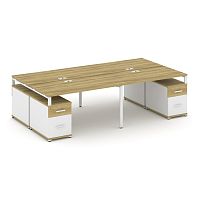 Бенч-система на 4 места с 2 опорными тумбами Concept CN.DRS-331