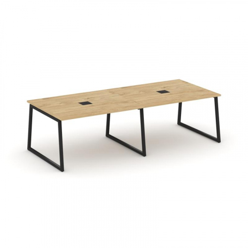 Style Project Стол переговорный SN-4T1.SPRG-044 Акация Лорка/Металл Антрацит/Заглушка Металл Антраци фото 3