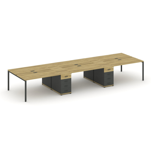 Бенч-система на 6 мест с 2 опорными тумбами Concept CN.DRS-452 фото 4