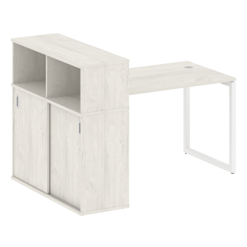 Стол офисный с шкафом-купе на О-обр. м/к Metal System Quattro 40БО.РС-СШК-3.2 фото 4