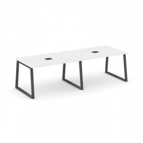 Style Project Стол переговорный SN-6T1.SPRG-014 Акация Лорка/Металл Антрацит/Заглушка Металл Антраци фото 26