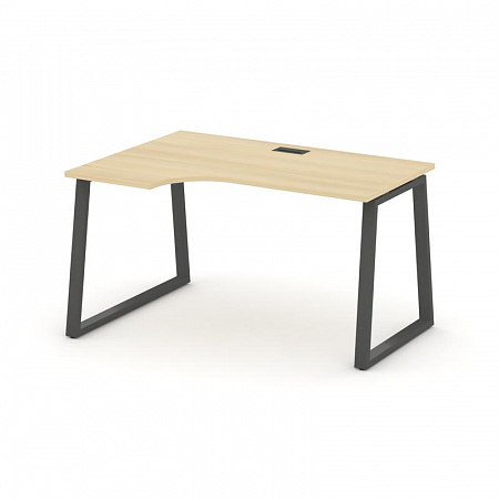 Style Project Стол рабочий эргоном. SN-6T1.SPA-012(L) Акация Лорка/Металл Антрацит/Заглушка Пластик