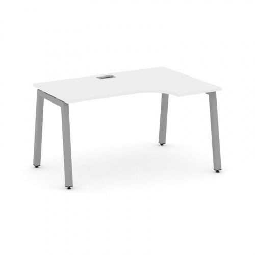 Style Project Стол рабочий эргоном. SN-5A.SPA-012(R) Антрацит/Металл Белый 1580*700/980*750 фото 2