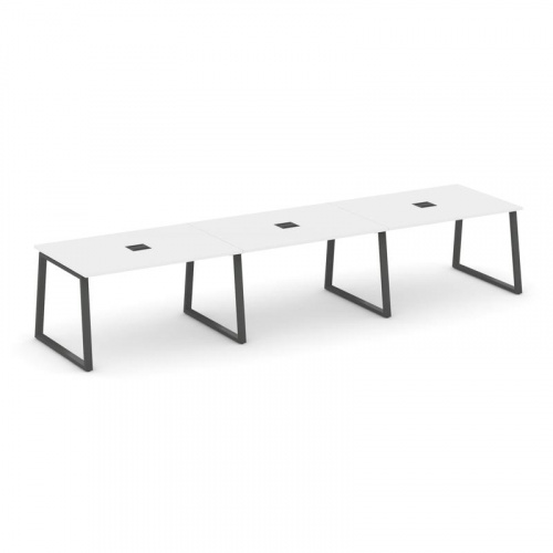 Style Project Стол переговорный SN-6T1.SPRG-023 Акация Лорка/Металл Антрацит/Заглушка Металл Антраци фото 26