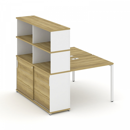 Бенч-система с опорным шкафом-купе с надставкой Concept CN.DRS-241