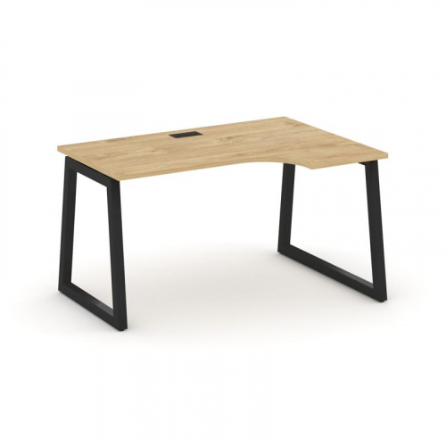 Style Project Стол рабочий эргоном. SN-5T1.SPA-011(R) Акация Лорка/Металл Антрацит/Заглушка Пластик Style Project Стол рабочий эргоном. SN-5T1.SPA-011(R) Акация Лорка/Металл Антрацит/Заглушка Пластик