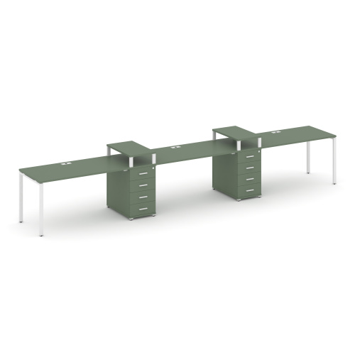 Бенч-система на 3 места с 2 опорными тумбами Concept CN.ORS-452