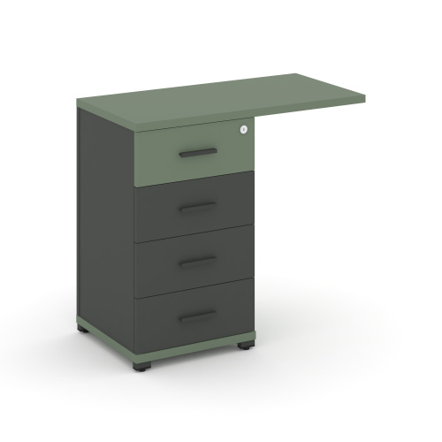 Тумба приставная с 4 ящикам Concept CN.TUS-001 W фото 2