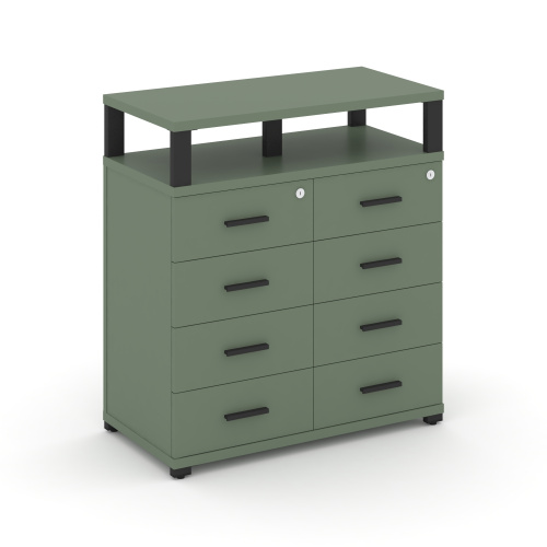 Тумба приставная c 8 ящиками и надставкой Concept CN.TSP-015 B