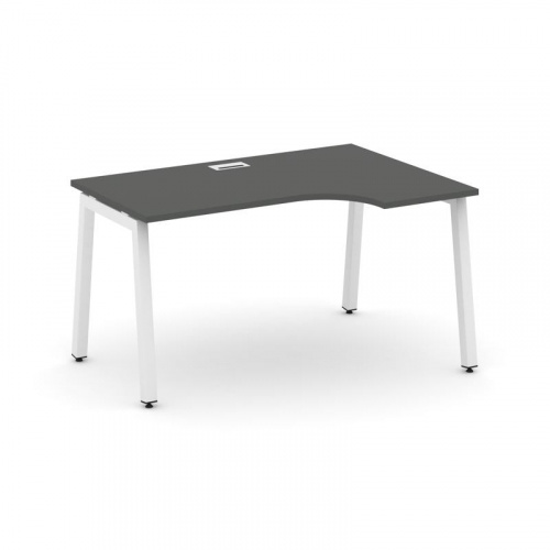 Style Project Стол рабочий эргоном. SN-5A.SPA-012(R) Антрацит/Металл Белый 1580*700/980*750 фото 28