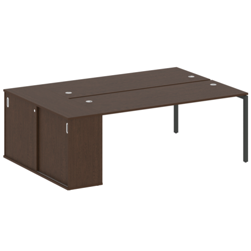 Бенч-система с шкафом-купе на П-обр. м/к Metal System Quattro 40БП.РС-СШК-1.5 фото 9