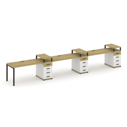 Бенч-система на 3 места с 3 опорными тумбами Concept CN.ORS-459 фото 6