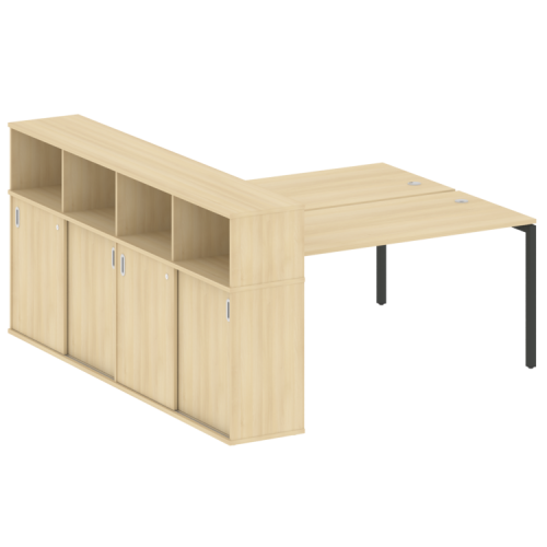 Бенч-система с шкафом-купе на П-обр. м/к Metal System Quattro 40БП.РС-СШК-4.4 фото 15