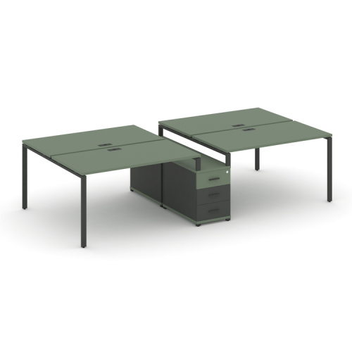 Бенч-система на 4 места с опорной тумбой Concept CN.DRS-311 фото 2