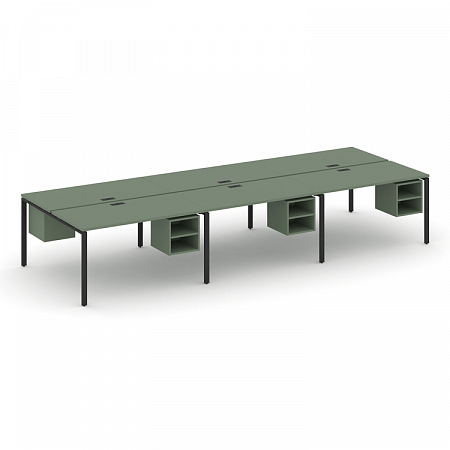 Бенч-система на 6 мест с подвесными тумбами Concept CN.DRS-146