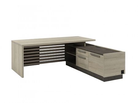 Стол для руководителя с опорной тумбой Z-220ПР.1000 с блоком розеток