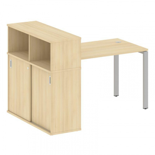 Стол письменный с шкафом-купе на П-обр. м/к Metal System БП.РС-СШК-3.2 фото 11