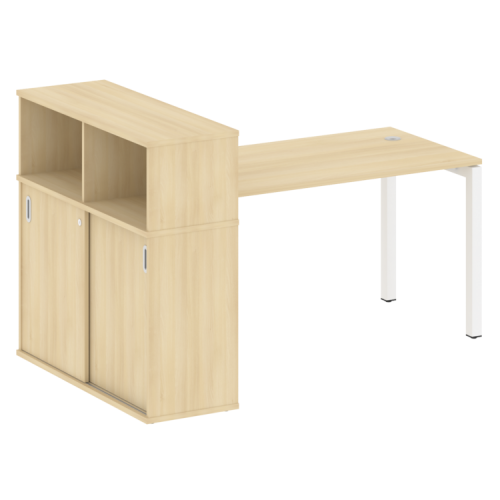 Стол офисный с шкафом-купе на П-обр. м/к Metal System Quattro 50БП.РС-СШК-3.3 фото 8 Стол офисный с шкафом-купе на П-обр. м/к Metal System Quattro 50БП.РС-СШК-3.3 фото 8