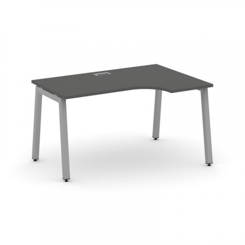 Style Project Стол рабочий эргоном. SN-5A.SPA-012(R) Антрацит/Металл Белый 1580*700/980*750 фото 11