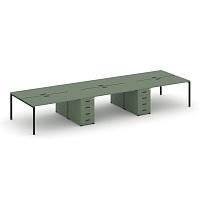 Бенч-система на 6 мест с 2 опорными тумбами Concept CN.DRS-450